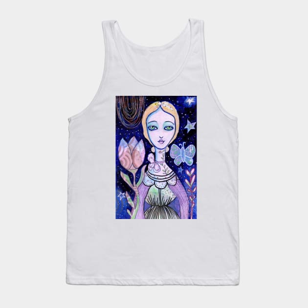 Midnight Garden Tank Top by gaea